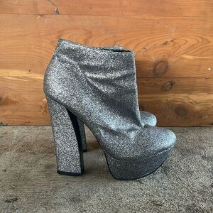 Dolce Vita Chunky Platform Heels Glitter Size 6.5